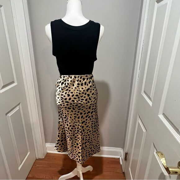 NWT Kourt midi Animal Print Tan and Black Skirt size xxs womens - Picture 12 of 16